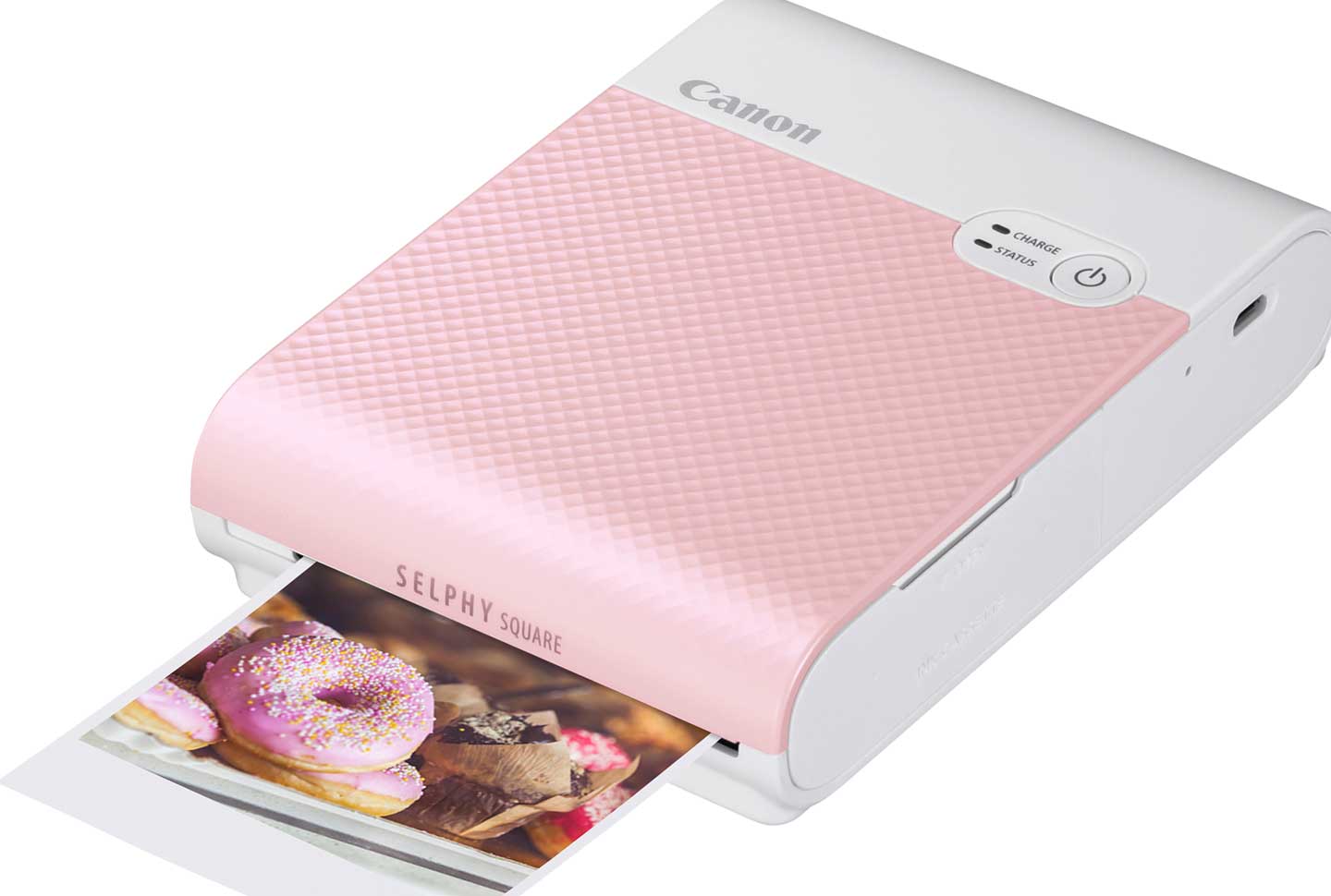 Canon QX10_SELPHY SQUARE QX10 Front Slant Pink